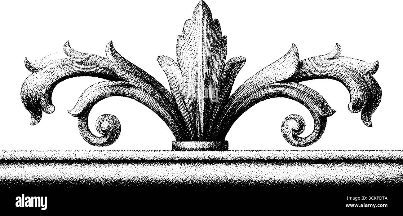 Art nouveau wrought iron balcony railing with floral design for ...