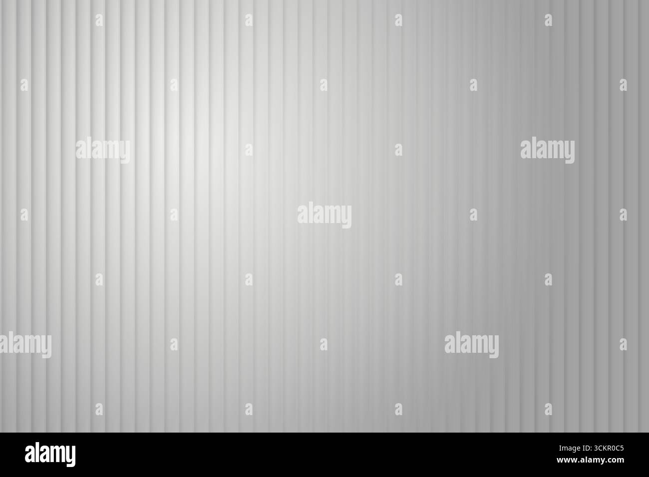 Ribbed or reeded glass effect white background texture. Stock Photo