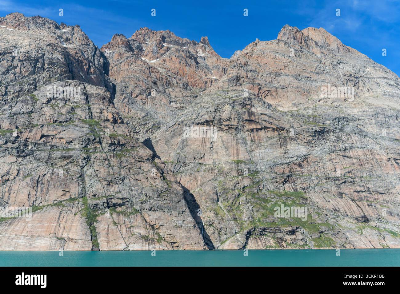view of mountain scenery, Prince Christian Sound, Greenland, Europe, 3 August 2025 Stock Photo
