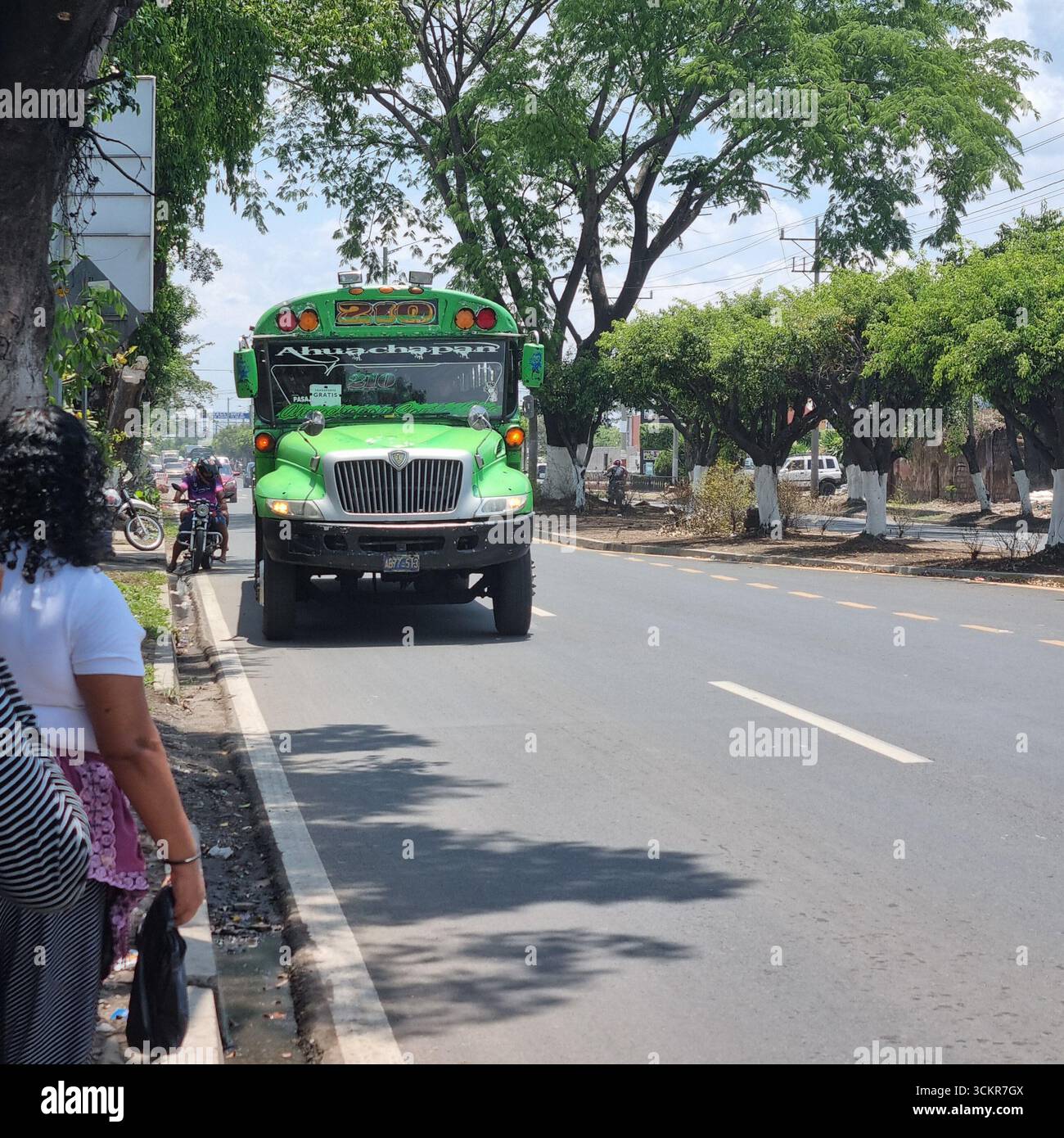 Local Bus in Santa Ana El Salvador - Smartphone Captured Stock Image