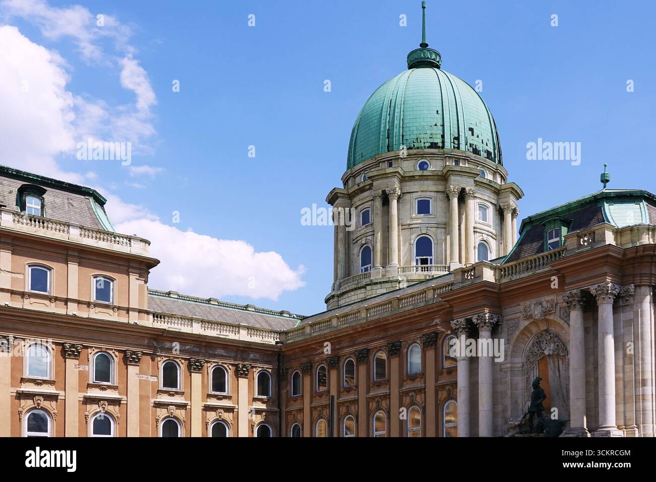 Dome and buildings of the Royal Palace, aka Buda Castle, Castle Hill ...