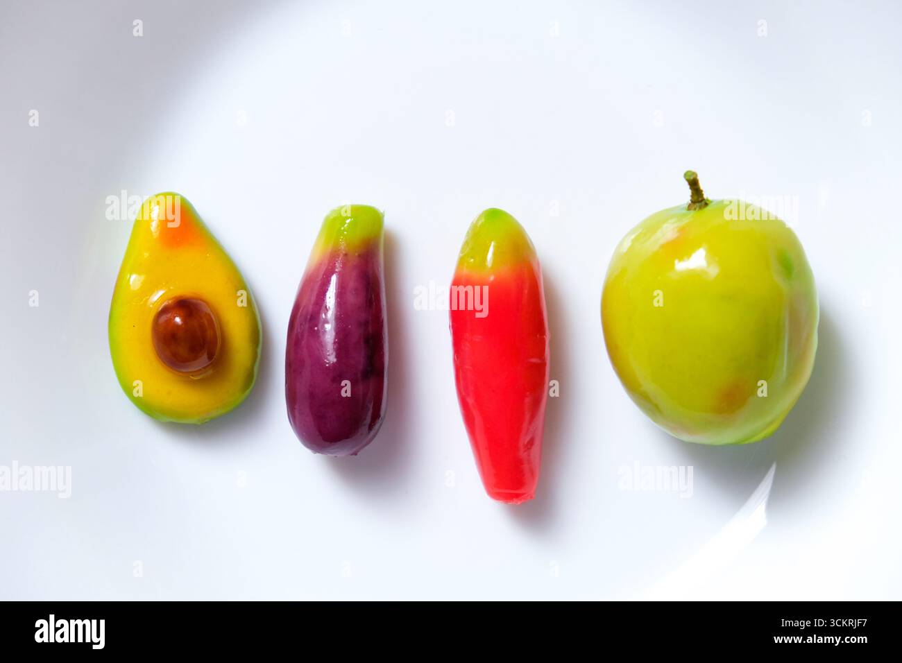 Colorful traditional Thai dessert called luk chup Stock Photo