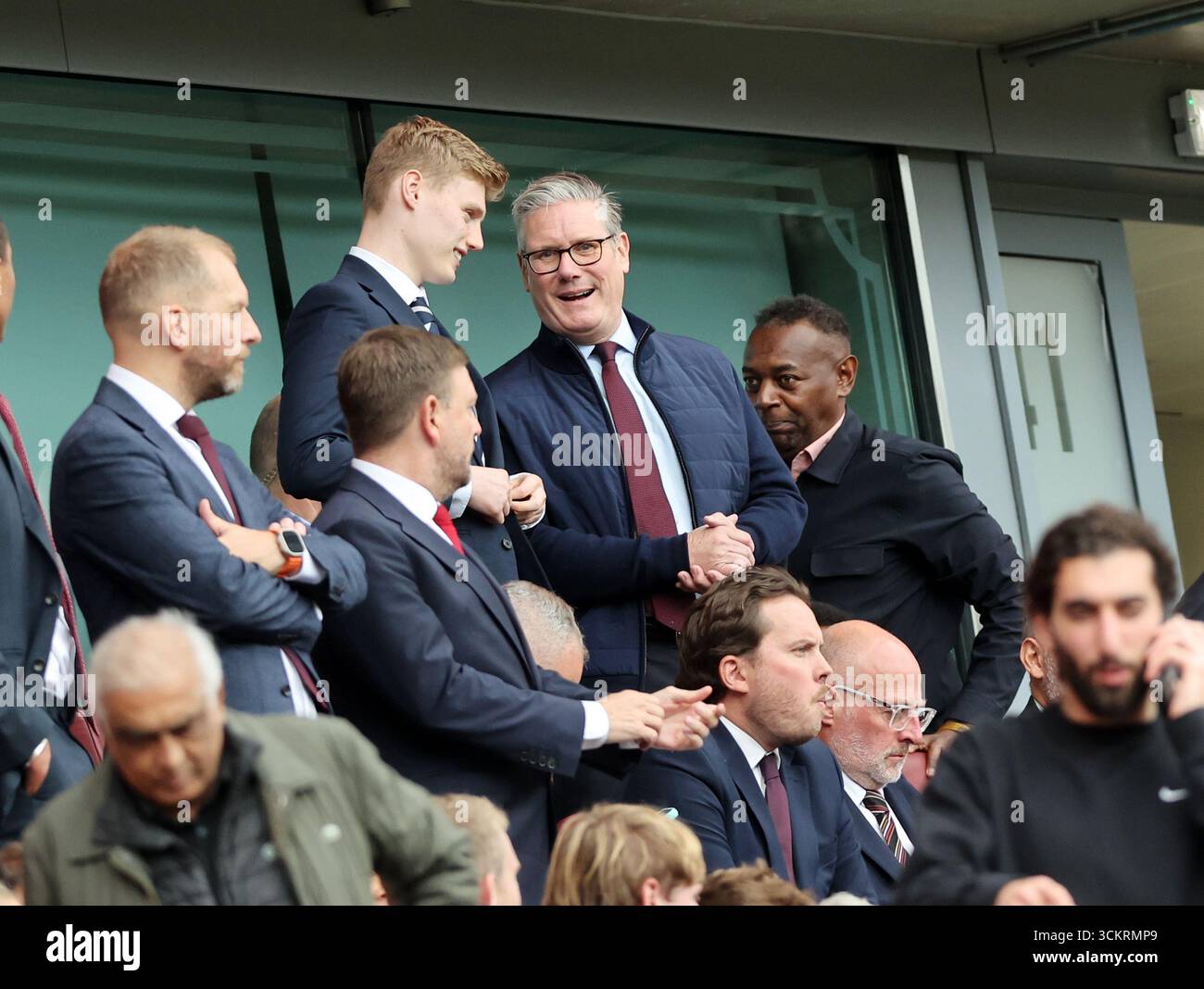 London England 13th September 2025 The Prime Minister Sir Keir London England 13th September 2025 The Prime Minister Sir Keir Starmer Takes His Seat Before The Arsenal Vs Nottingham Forest Premier League Match At The Emirates Stadium London Picture Credit Should Read David Klein Sportimage 3CKRMP9 