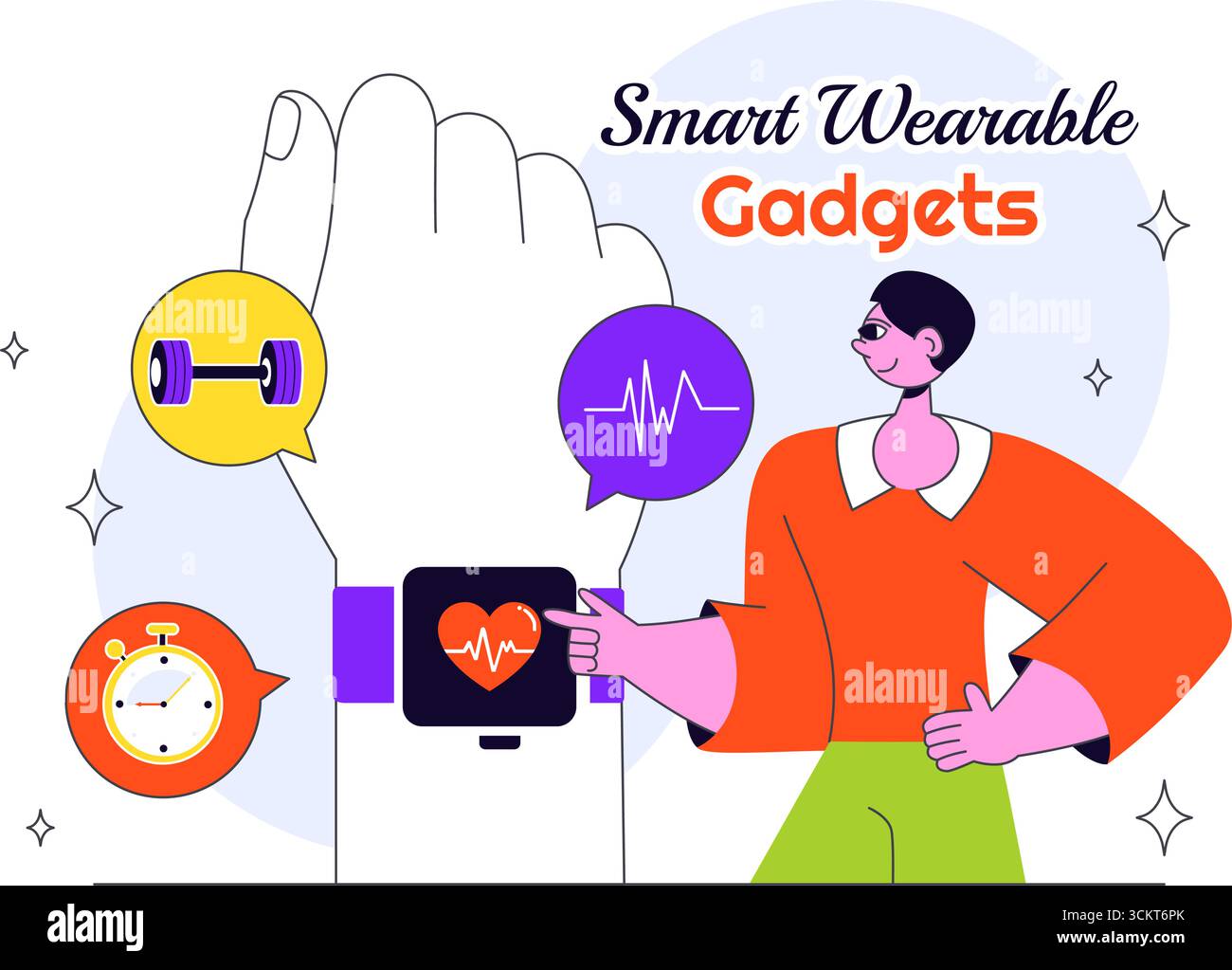 Wearable devices vector vectors hi-res stock photography and images - Alamy