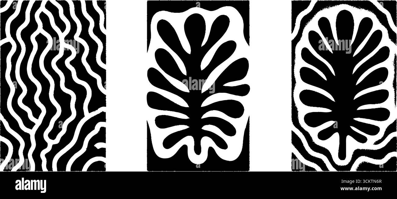 Abstract patterns with leaf motifs and honeycomb designs for creative ...