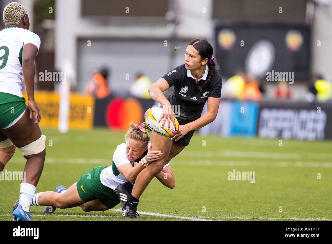 Braxton Rugby Braxton Sorensen-McGee (Wing – New Zealand, Blues and Auckland) with a ...