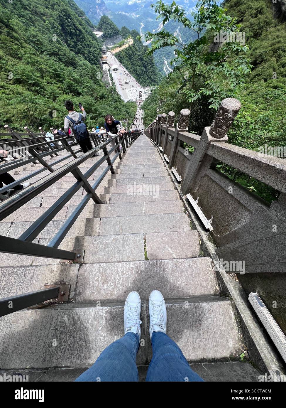 A view of the Heaven's Gate natural arch from the top of