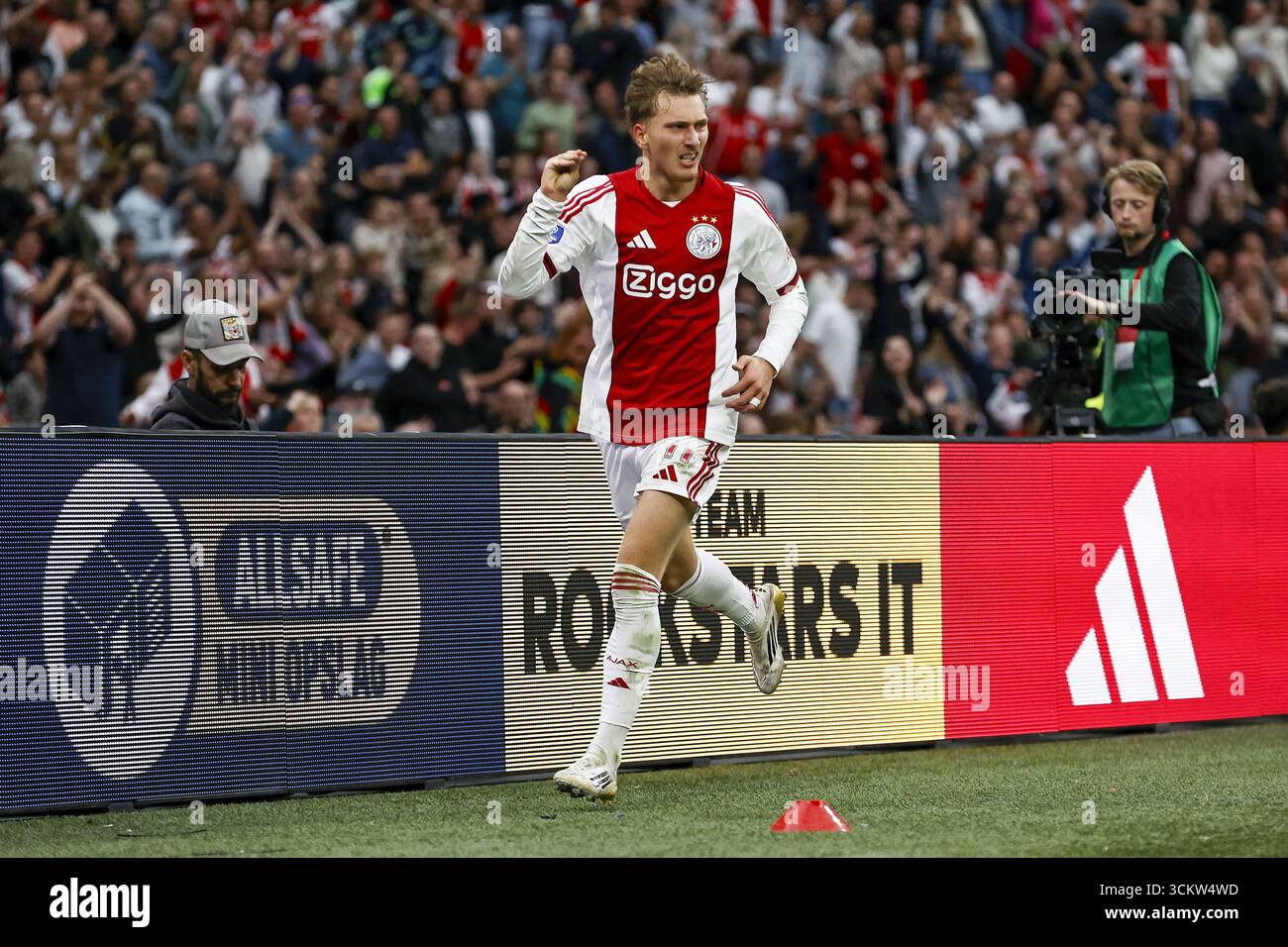AMSTERDAM Mika Godts Of Ajax Celebrates The 2 0 Goal During The Dutch amsterdam-mika-godts-of-ajax-celebrates-the-2-0-goal-during-the-dutch