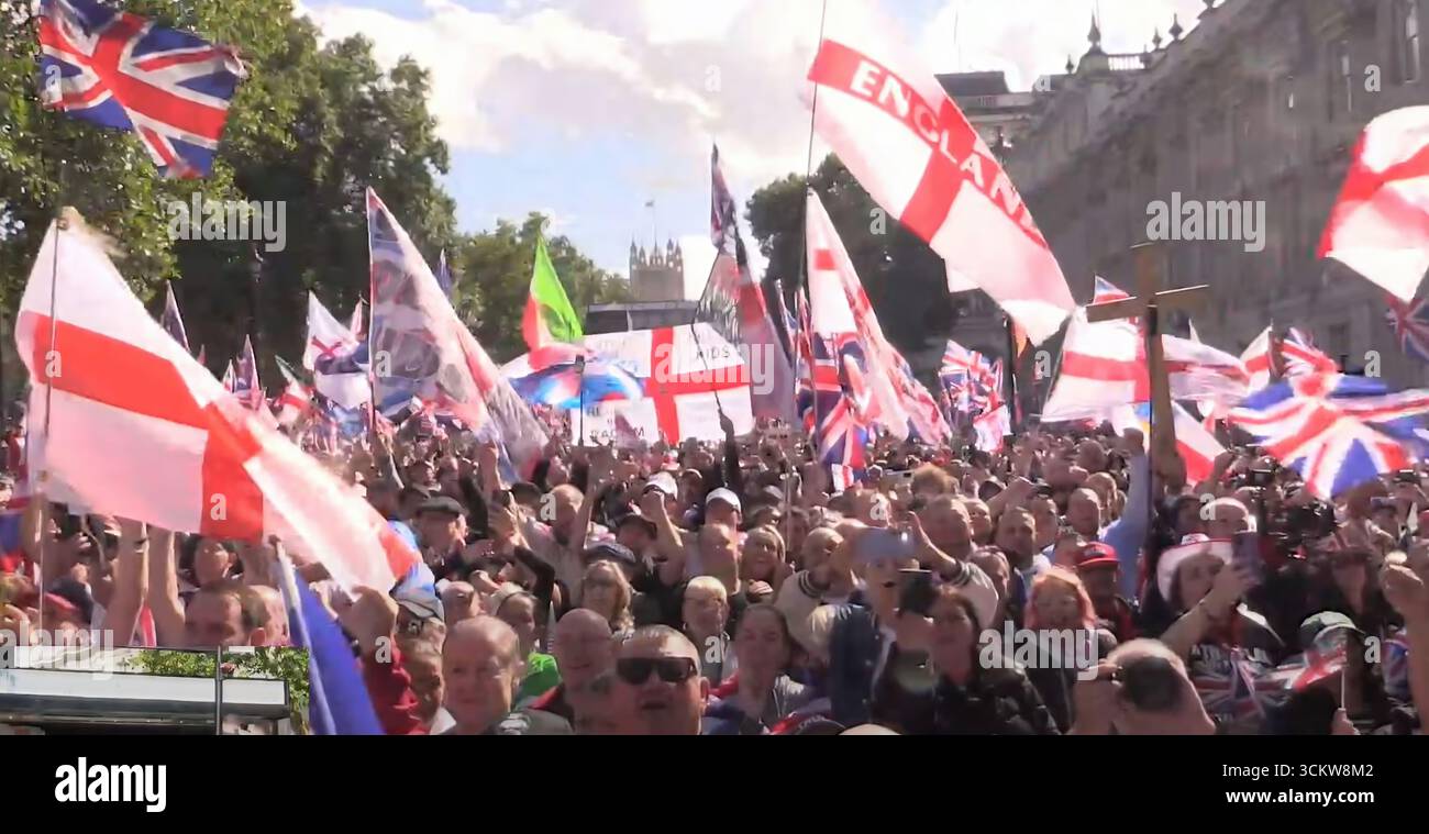London, UK. 13th Sep, 2025. Unite the kingdom September 13th rally in ...