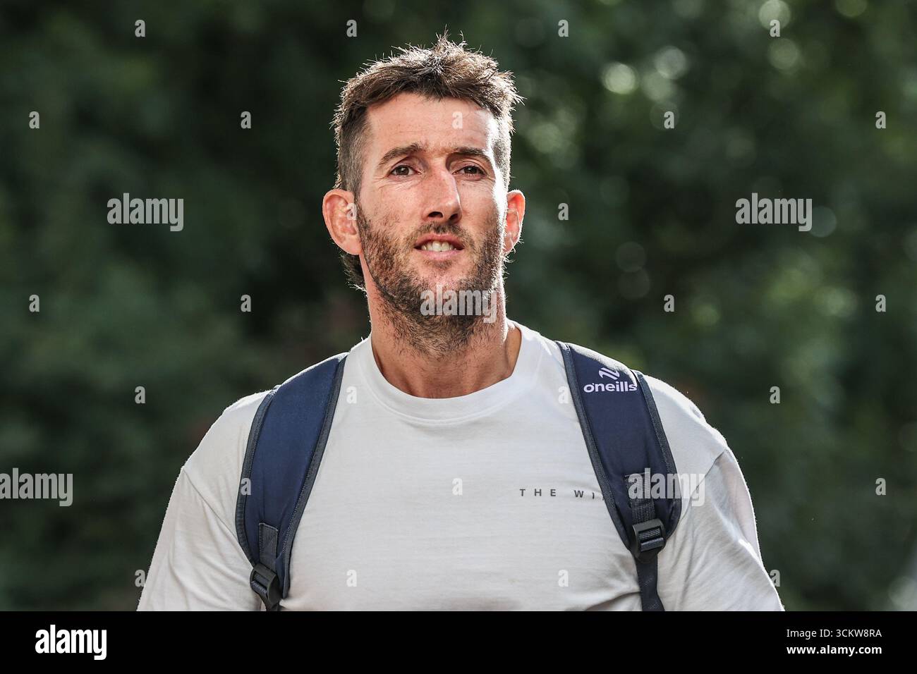 Stefan Ratchford of Warrington Wolves arrives during the Betfred Super ...