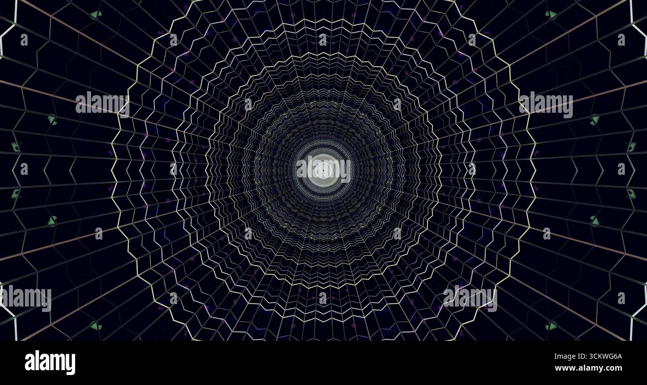 A mesmerizing geometric pattern creates an illusion of depth and ...