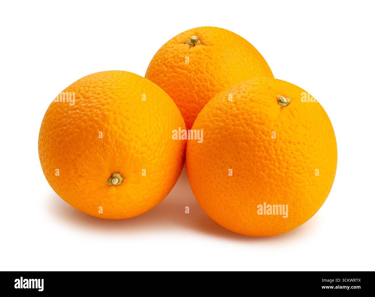 oranges path isolated on white Stock Photo