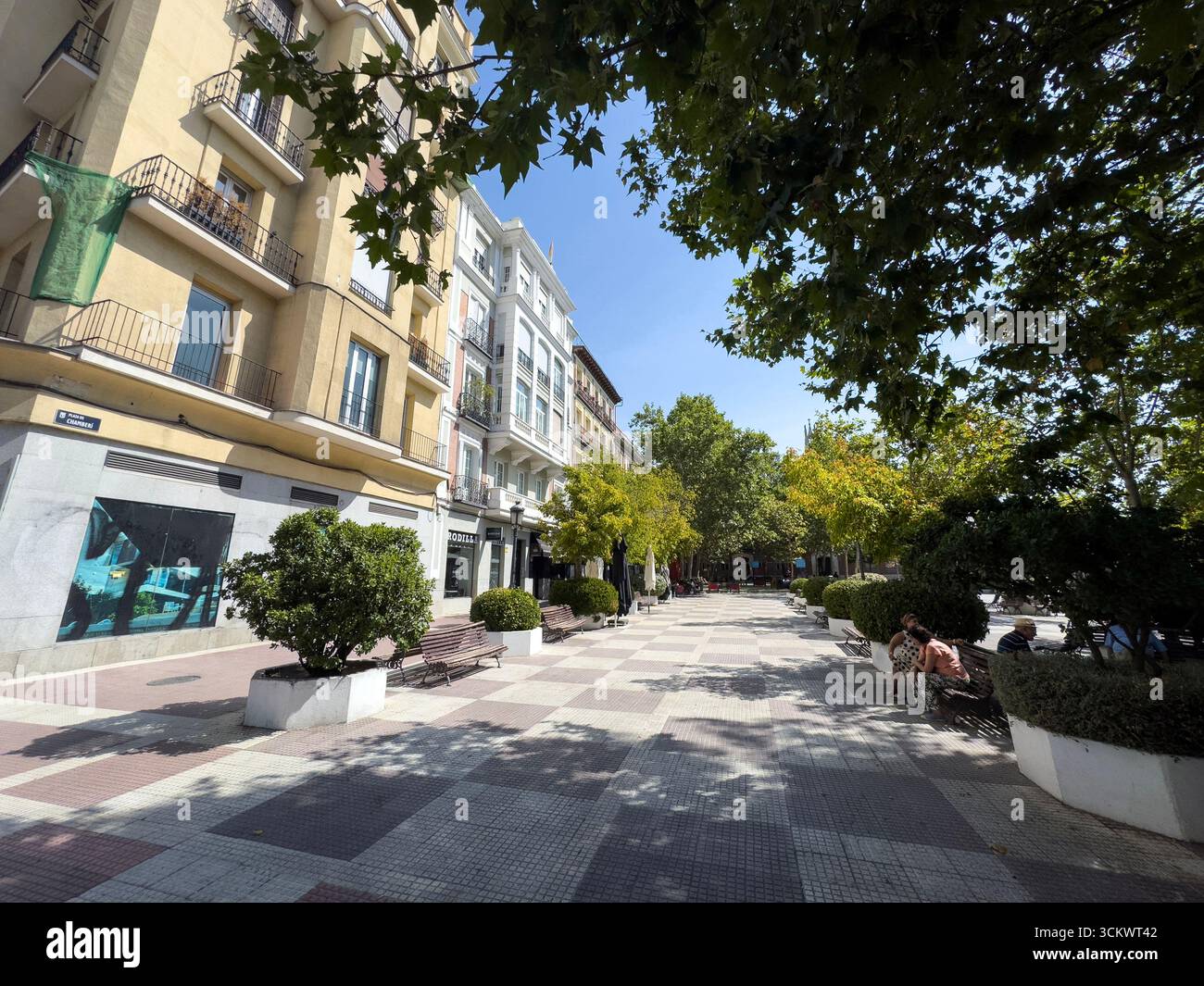 Plaza de Chamberi, Madrid, Spain - Smartphone Captured Stock Image