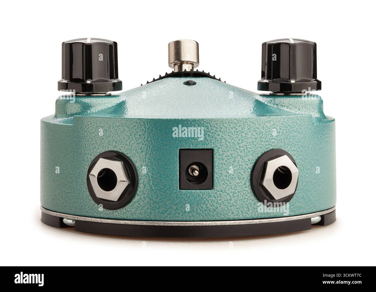 guitar fuzz pedal path isolated on white Stock Photo