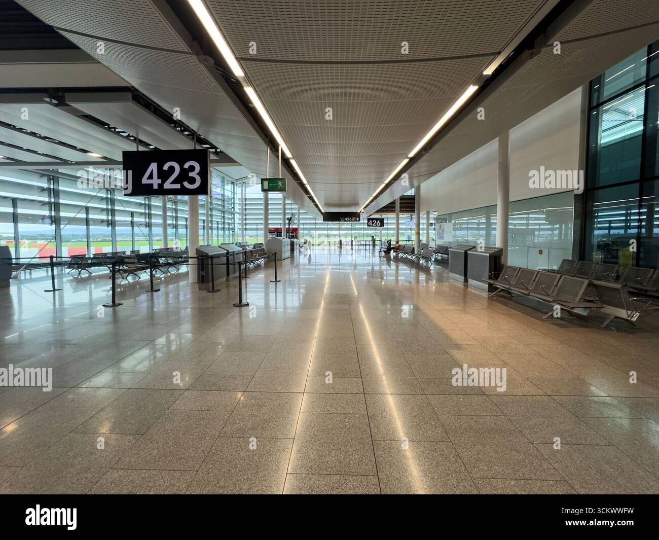 T2 departures gates area, Dublin airport, Dublin, Ireland - Smartphone Captured Stock Image
