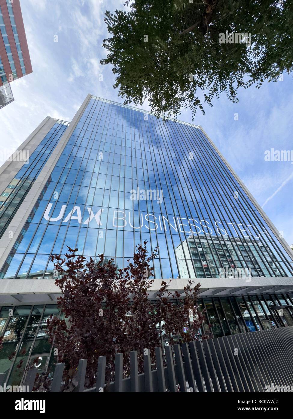 campus UAX Business & Tech, Chamberi, Madrid, Spain - Smartphone Captured Stock Image