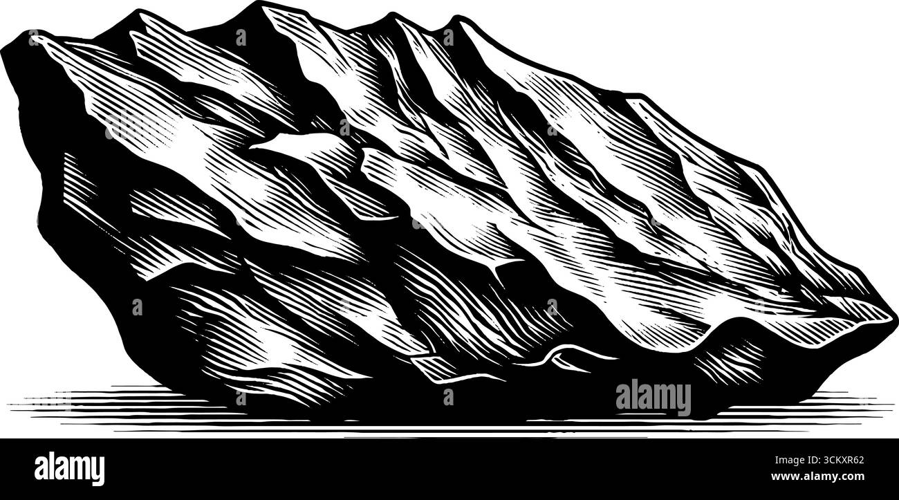 Obsidian Vector Raw obsidian stone with sharp edges for artistic design and decoration ...
