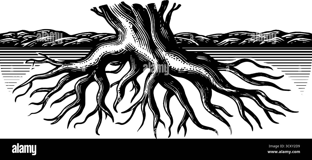 Root exposed Stock Vector Images - Alamy
