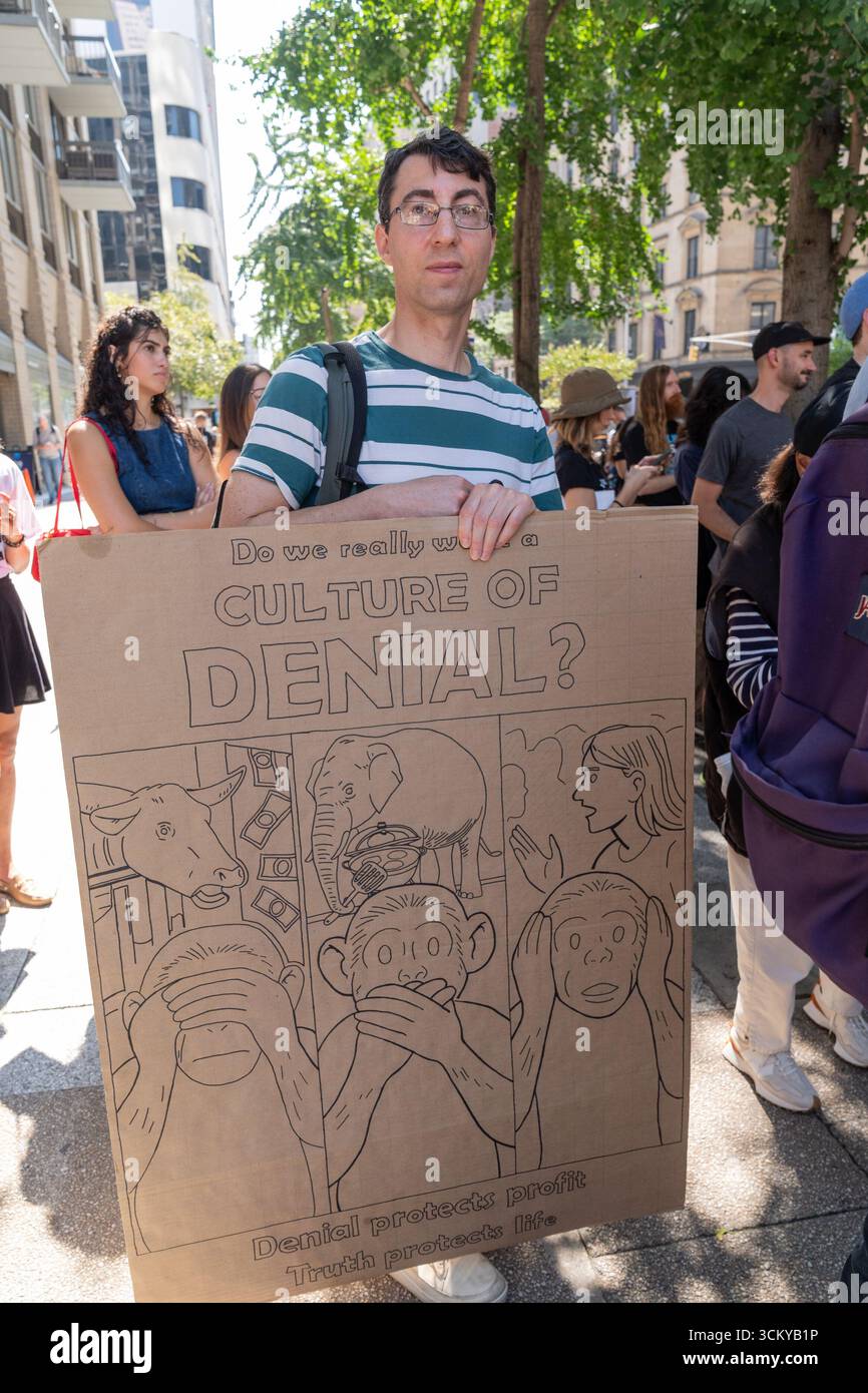 New York, NY, September 13, 2025: Hundreds of activists gathered for ...