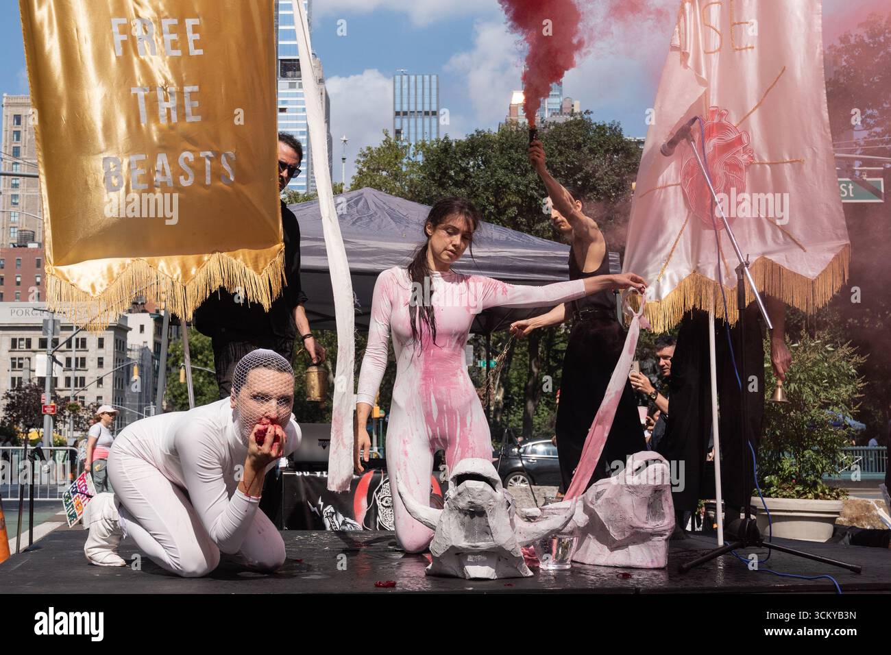 New York, NY, September 13, 2025: Hundreds of activists gathered for ...