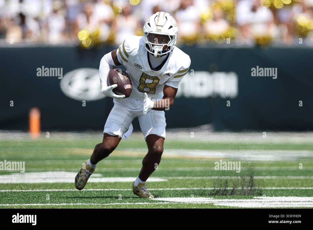 Georgia Tech wide receiver Malik Rutherford (8) runs with the football ...