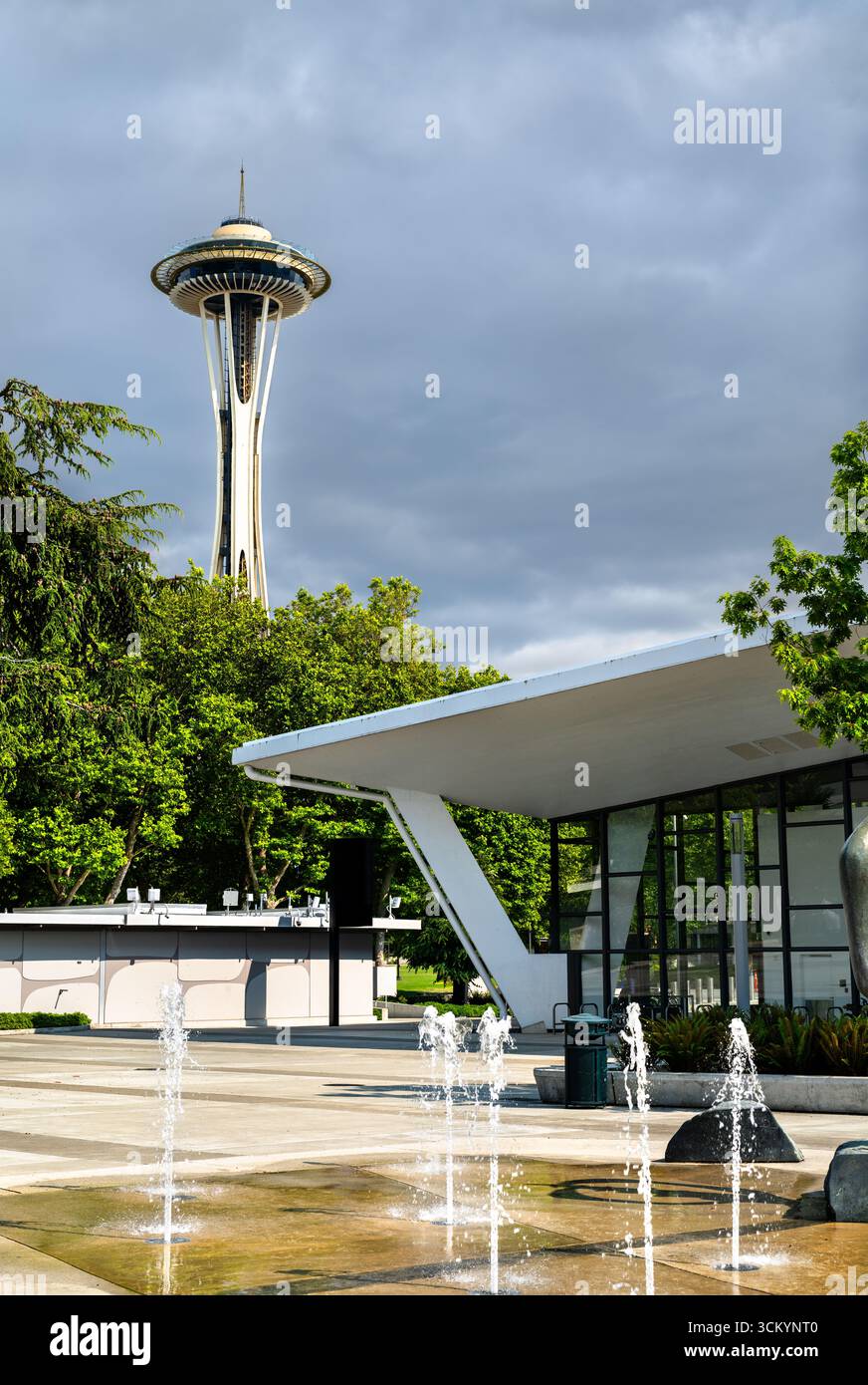 Seattle, Washington - June 22, 2025: The iconic Space Needle tower ...