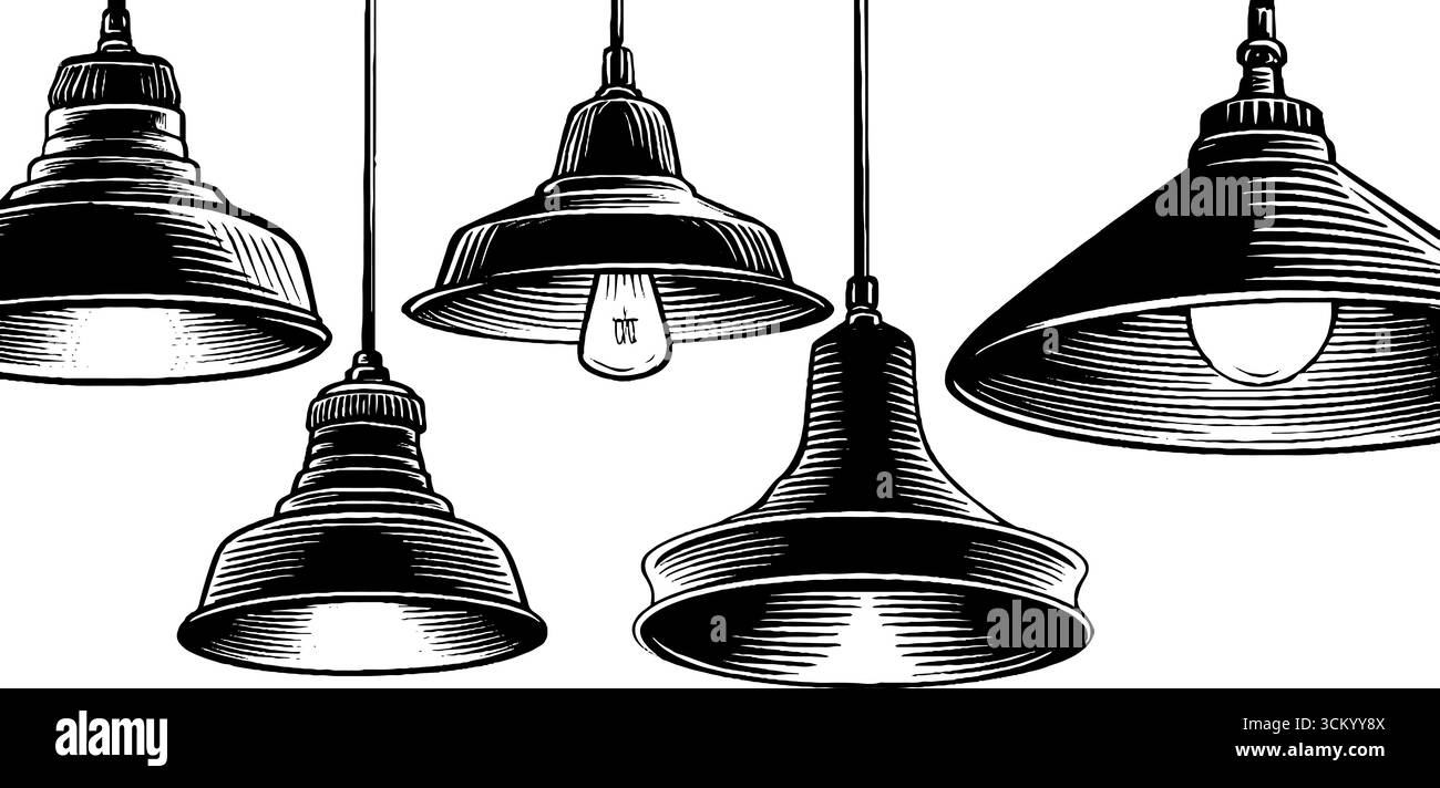 Image showcasing Linear pendant lights with hidden leds in minimalist design for modern ...