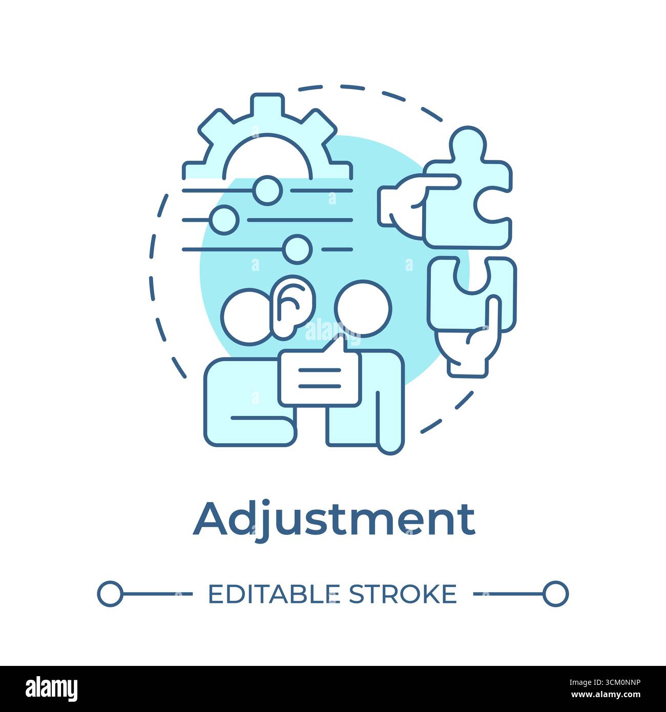 Adjustment soft blue concept icon Stock Vector Image & Art - Alamy
