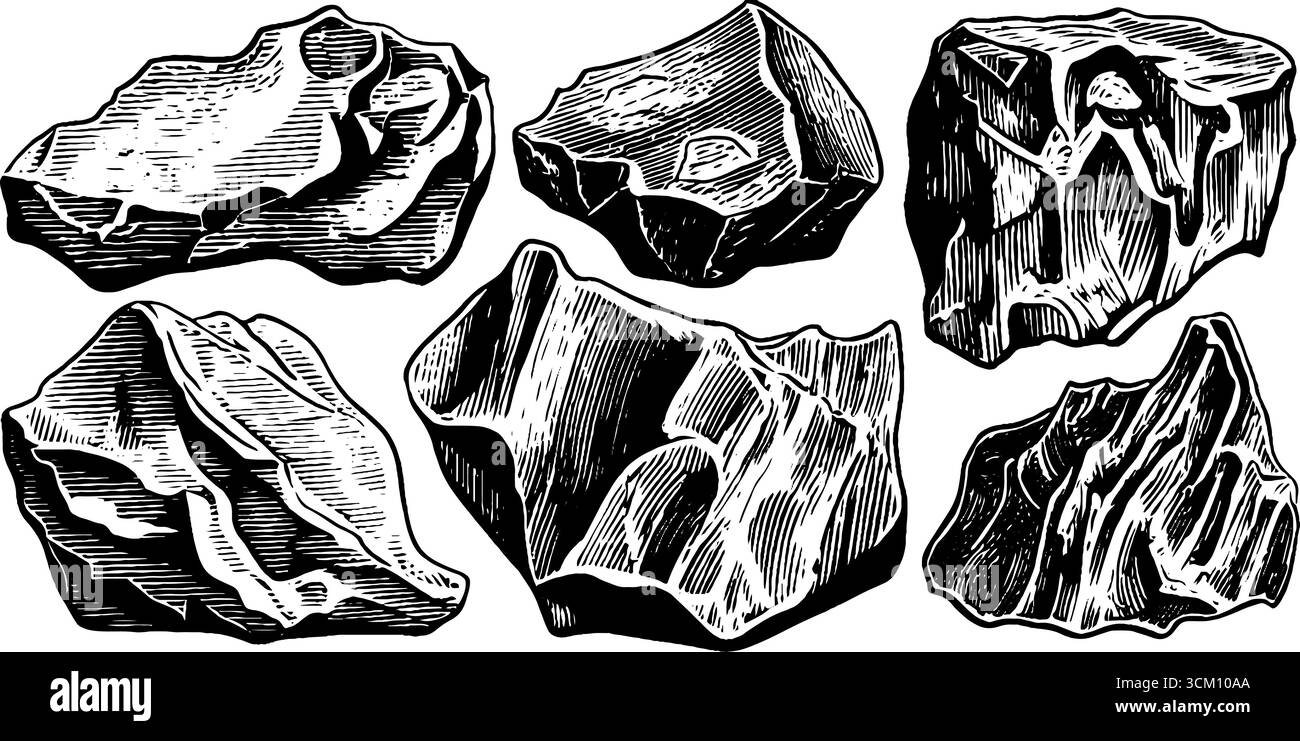 Jagged rocks in rough Stock Vector Images - Alamy