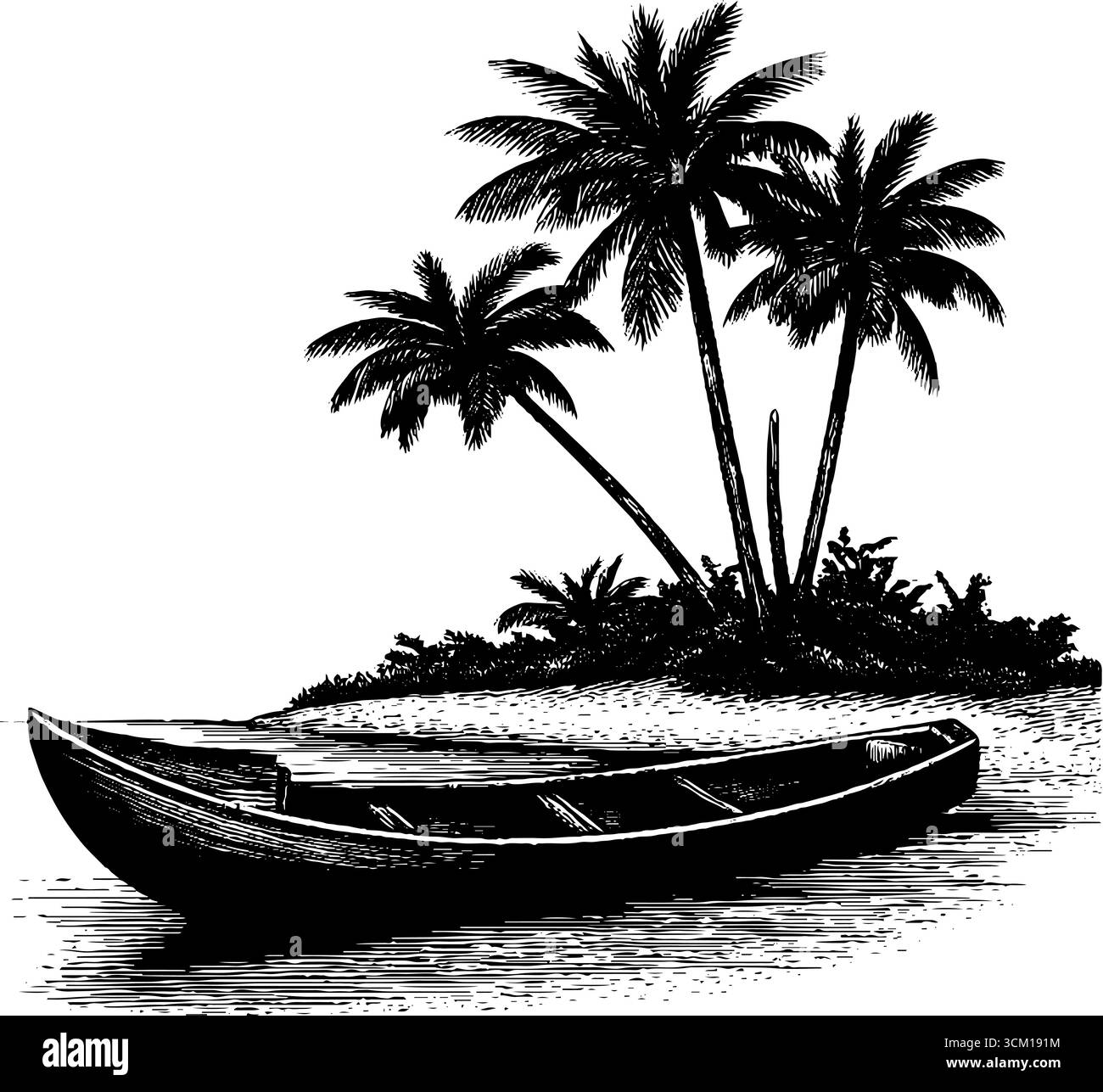 Traditional boat in tropical Stock Vector Images - Alamy