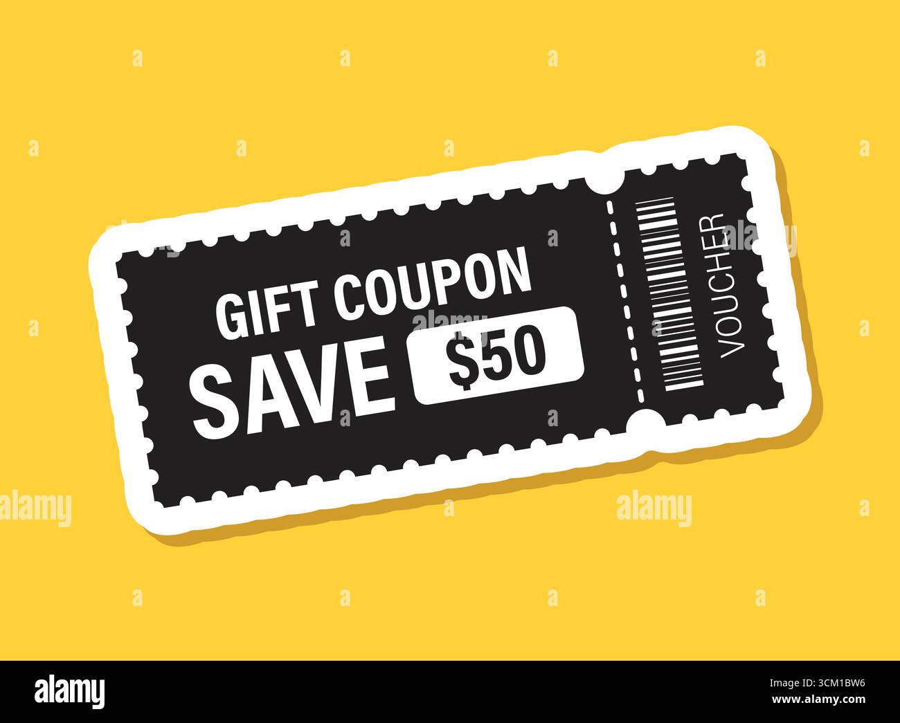 50 dollar coupon gift Stock Vector Images Alamy