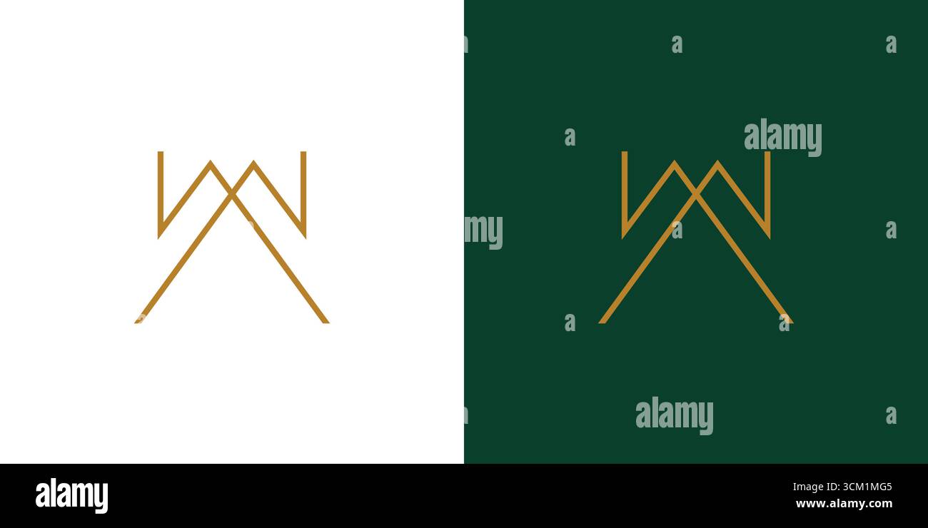 Modern and elegant WX letter initial logo design Stock Vector