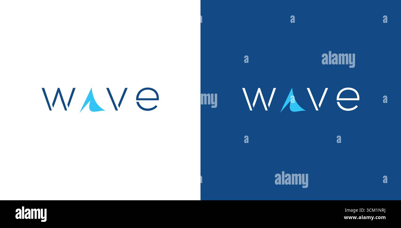 Modern and professional wave logo design Stock Vector