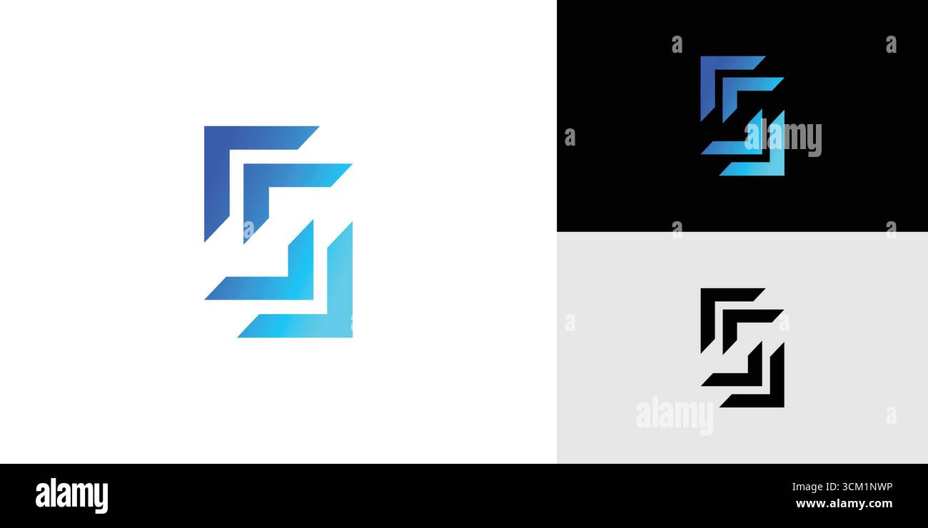 modern and sophisticated letter S initials logo design Stock Vector