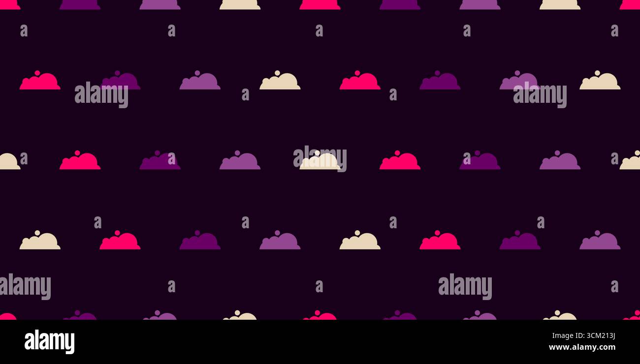 Cloud Minimalist Seamless Pattern Design. Cloud Background Stock Vector