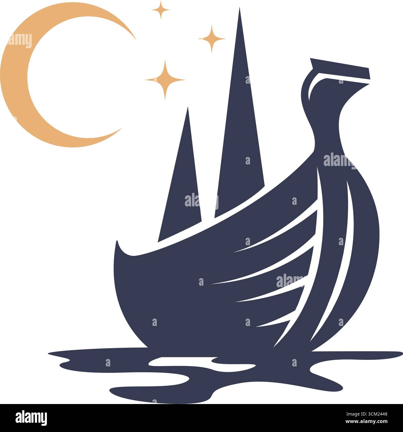 Ship logo icon illustration design Stock Vector
