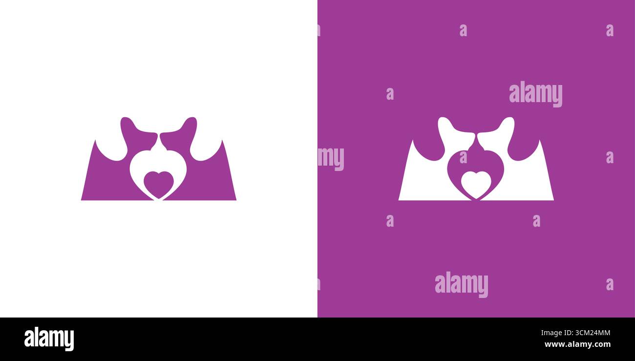 Unique and fun dog lover logo design Stock Vector