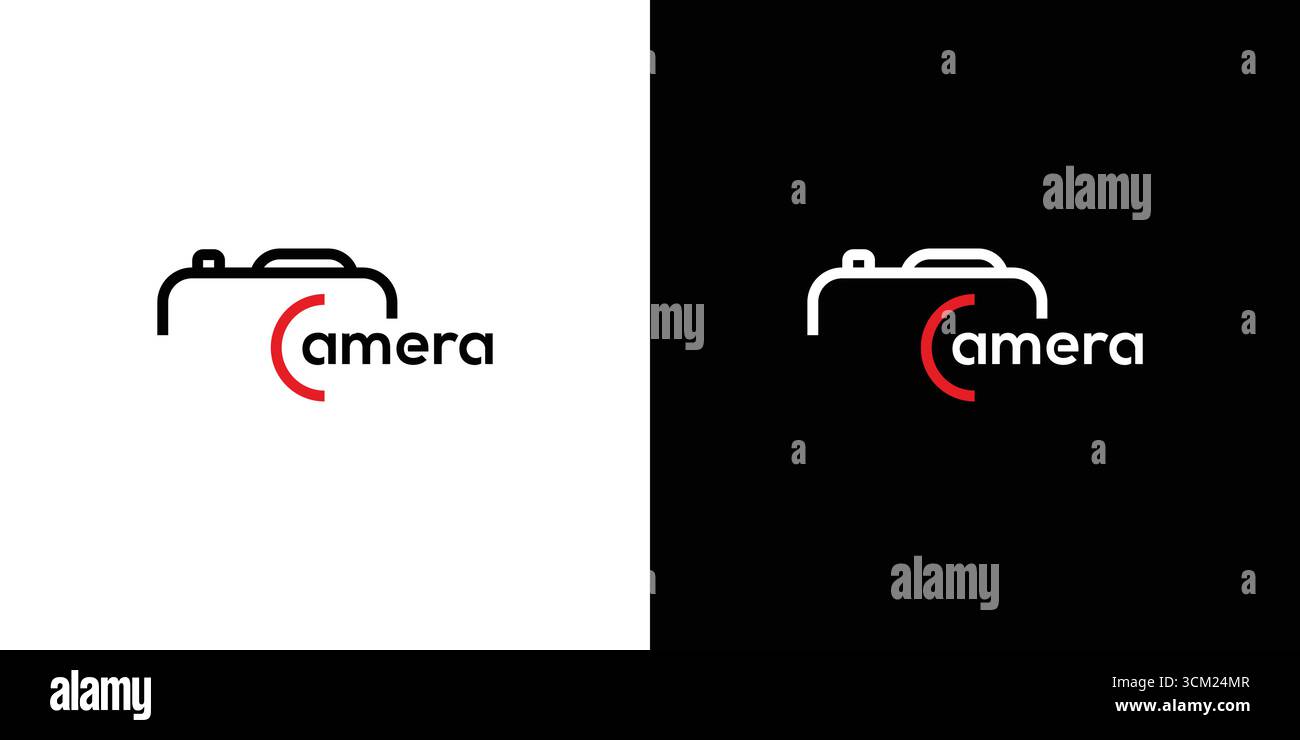 Unique and modern camera logo design Stock Vector