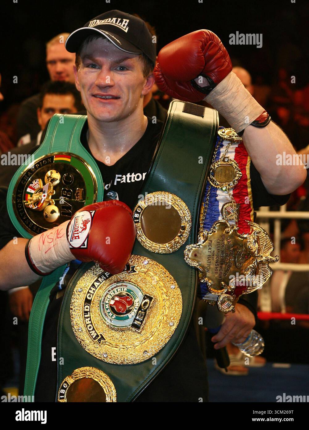 File photo dated 23-06-2007 of England's Ricky Hatton celebrates with ...