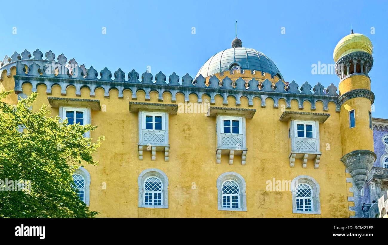 UNESCO World Heritage Site Pena Palace in Sintra-Cascais Natural Park Sintra Portugal - Smartphone Captured Stock Image