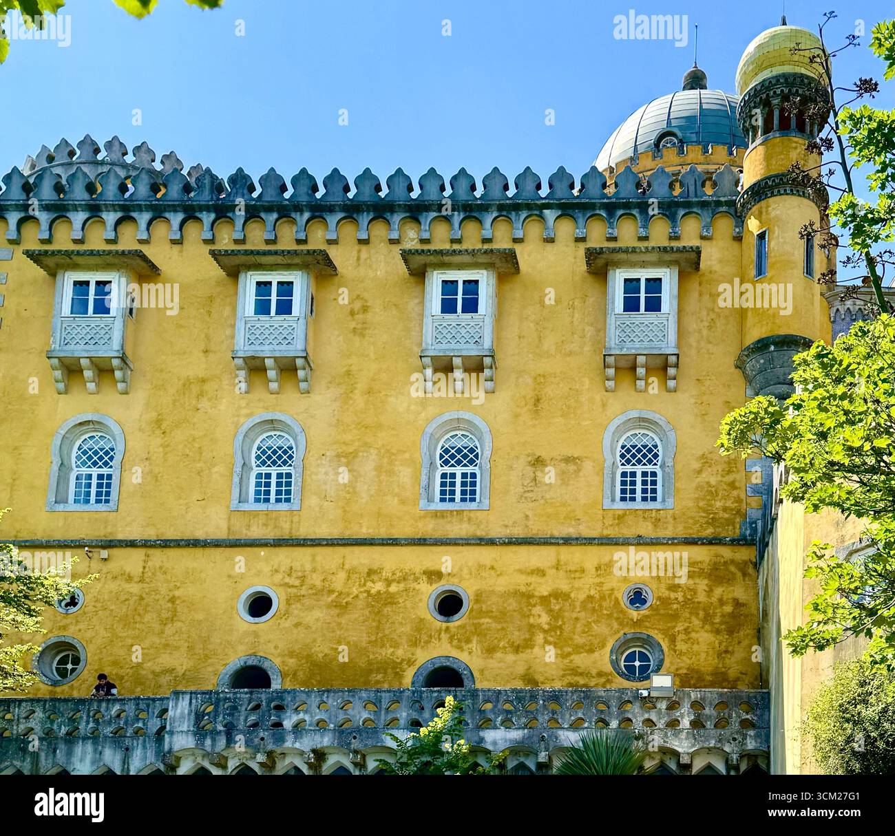 UNESCO World Heritage Site Pena Palace in Sintra-Cascais Natural Park Sintra Portugal - Smartphone Captured Stock Image