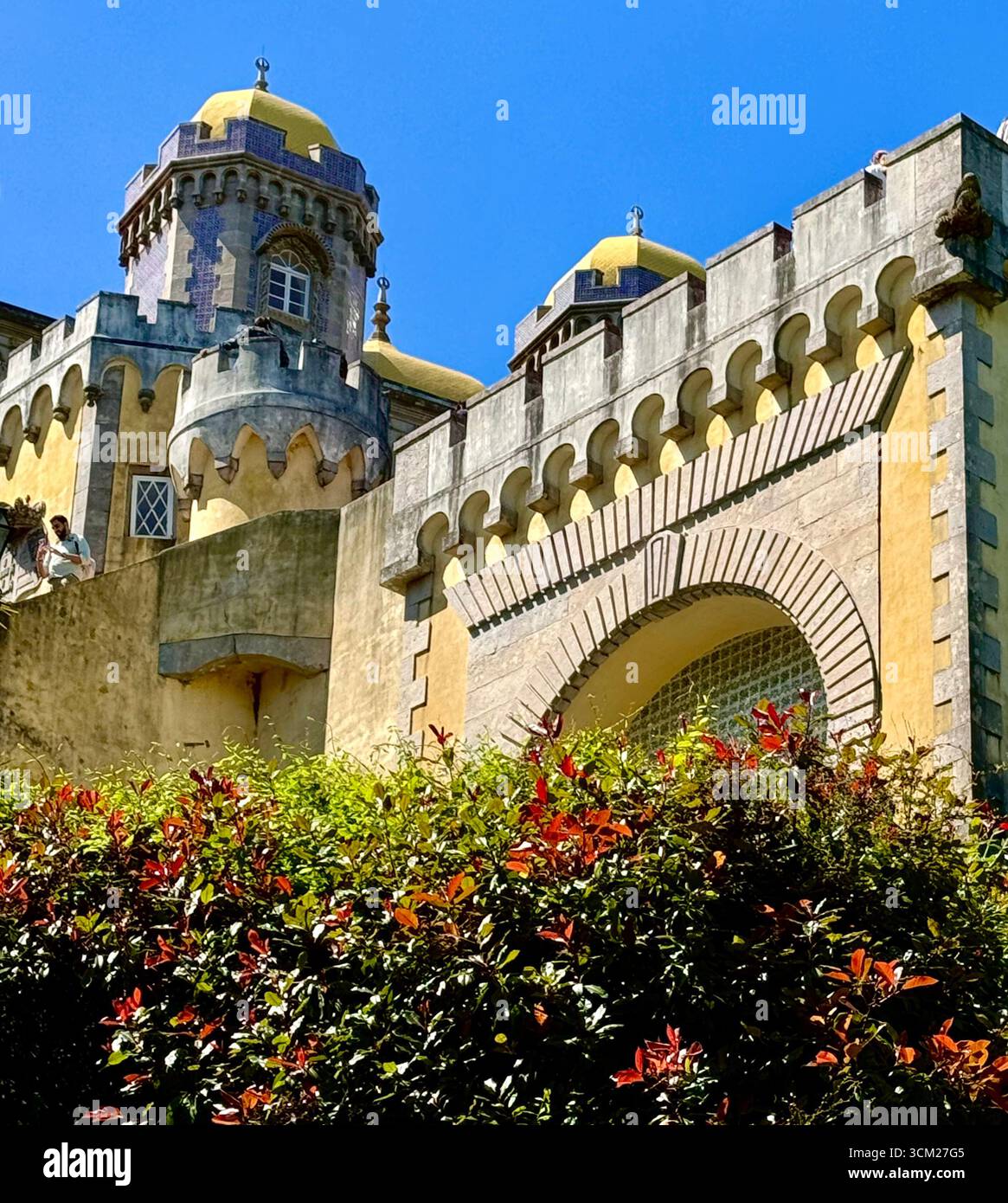 UNESCO World Heritage Site Pena Palace in Sintra-Cascais Natural Park Sintra Portugal - Smartphone Captured Stock Image