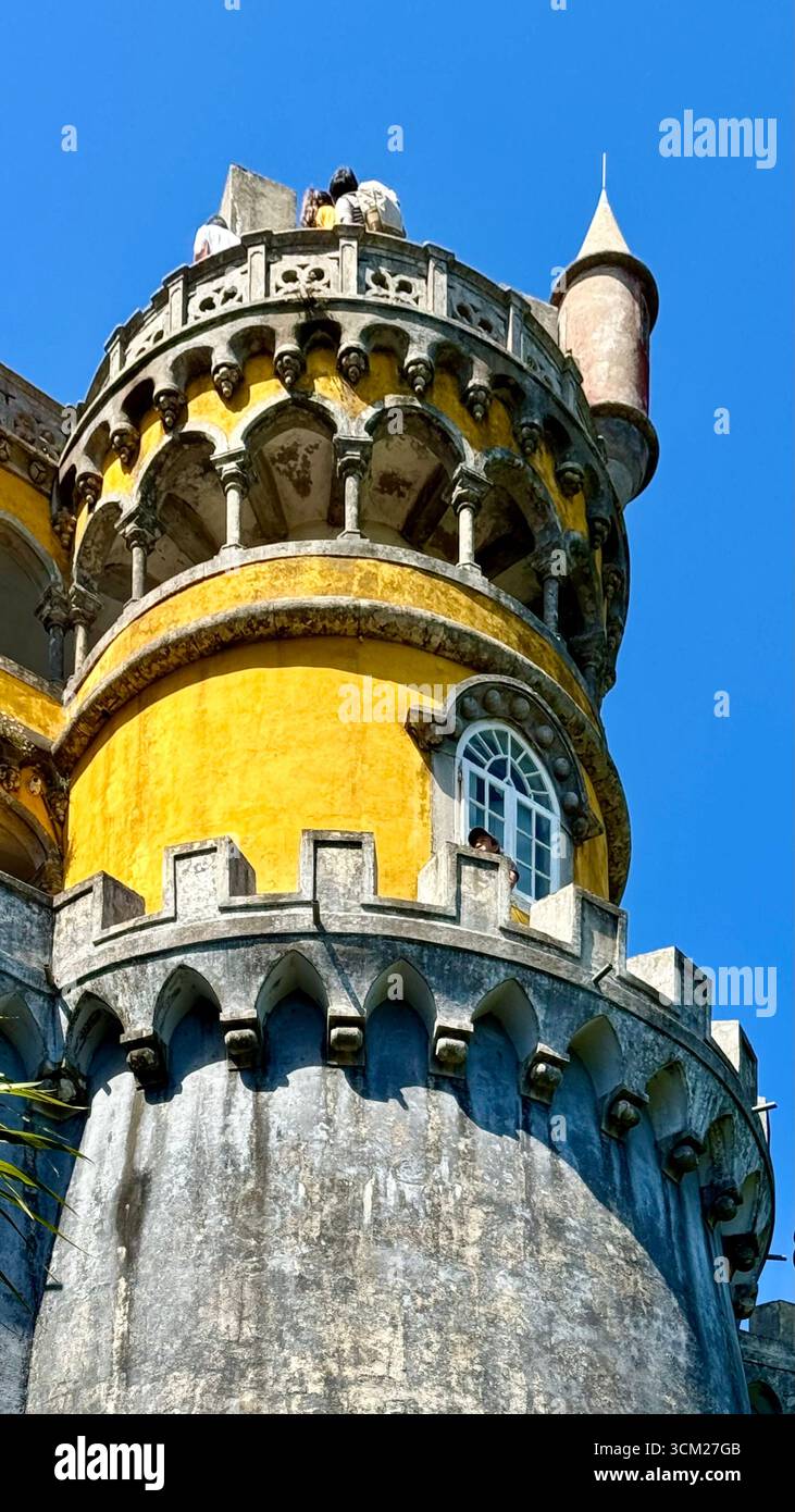 UNESCO World Heritage Site Pena Palace in Sintra-Cascais Natural Park Sintra Portugal - Smartphone Captured Stock Image