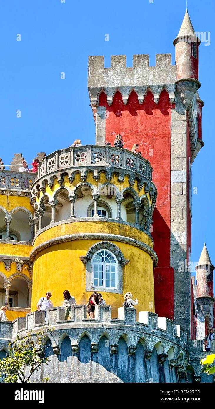 UNESCO World Heritage Site Pena Palace in Sintra-Cascais Natural Park Sintra Portugal - Smartphone Captured Stock Image
