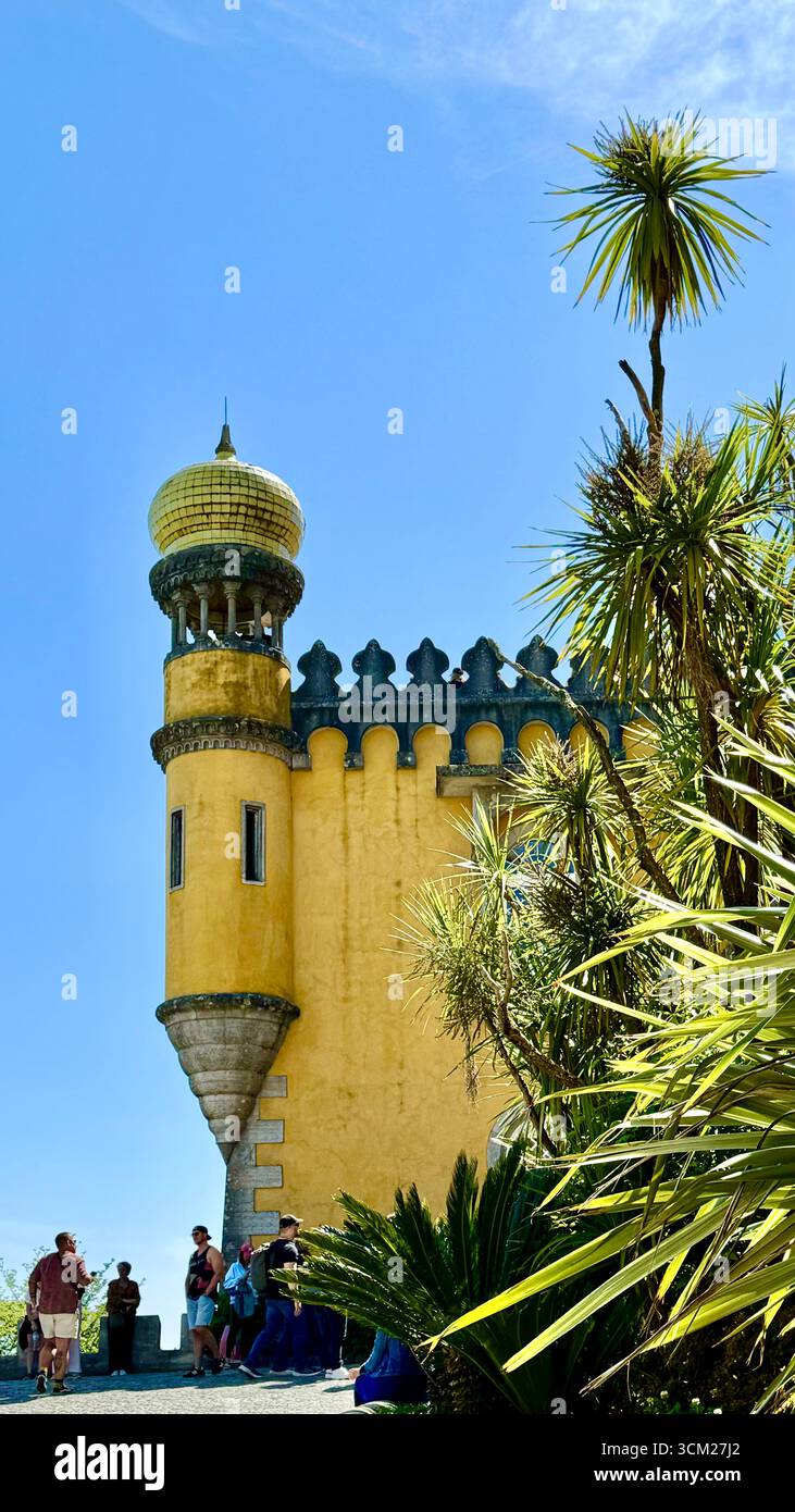 UNESCO World Heritage Site Pena Palace in Sintra-Cascais Natural Park Sintra Portugal - Smartphone Captured Stock Image