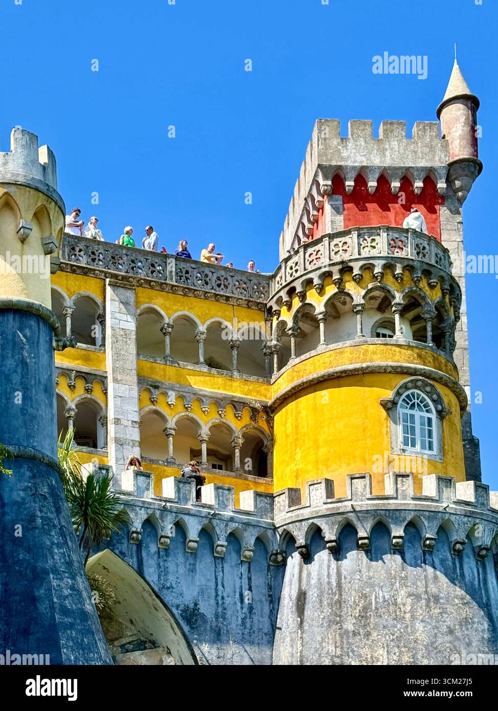 UNESCO World Heritage Site Pena Palace in Sintra-Cascais Natural Park Sintra Portugal - Smartphone Captured Stock Image