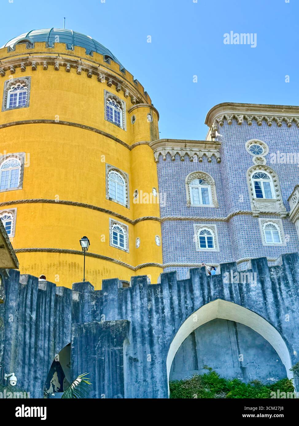 UNESCO World Heritage Site Pena Palace in Sintra-Cascais Natural Park Sintra Portugal - Smartphone Captured Stock Image