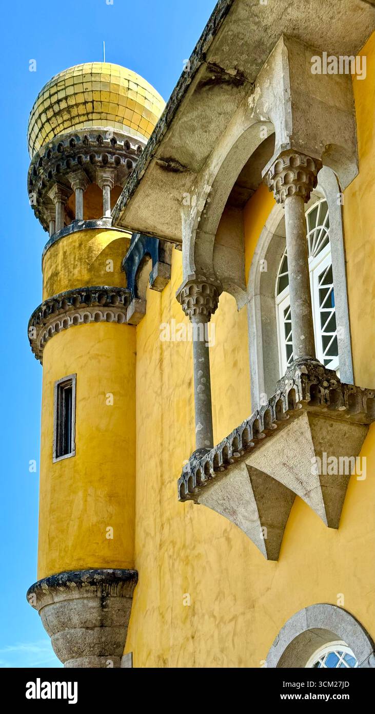 UNESCO World Heritage Site Pena Palace in Sintra-Cascais Natural Park Sintra Portugal - Smartphone Captured Stock Image