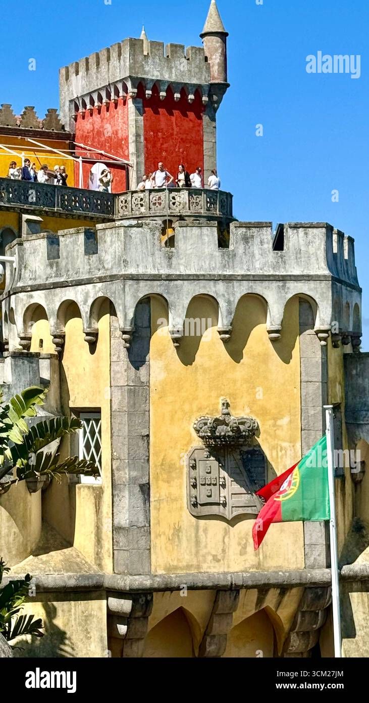 UNESCO World Heritage Site Pena Palace in Sintra-Cascais Natural Park Sintra Portugal - Smartphone Captured Stock Image