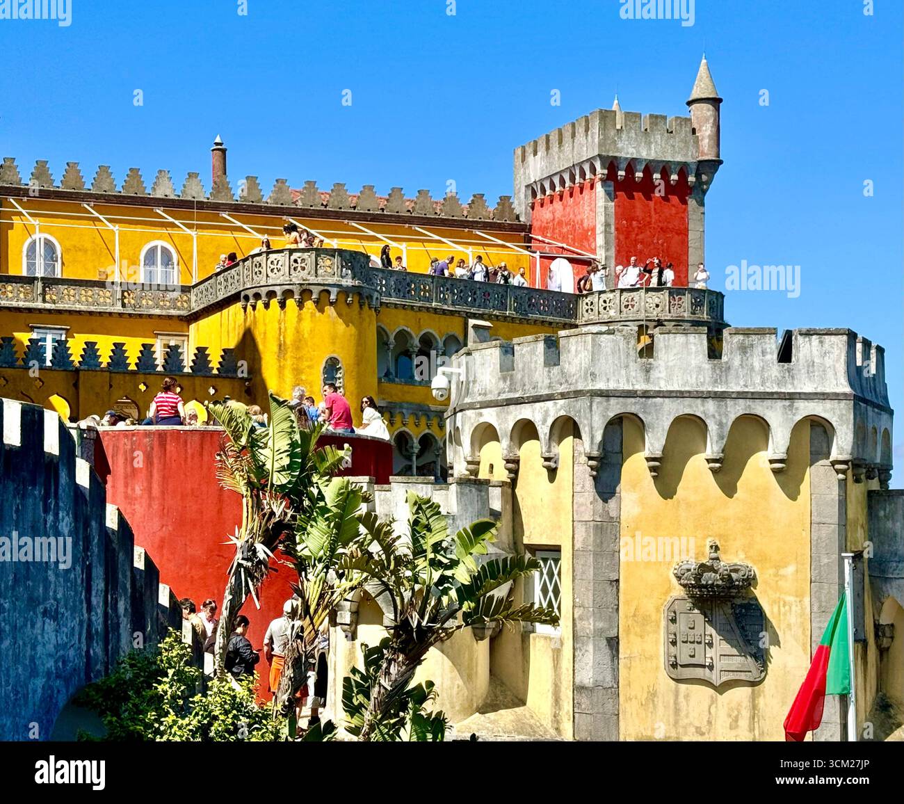 UNESCO World Heritage Site Pena Palace in Sintra-Cascais Natural Park Sintra Portugal - Smartphone Captured Stock Image